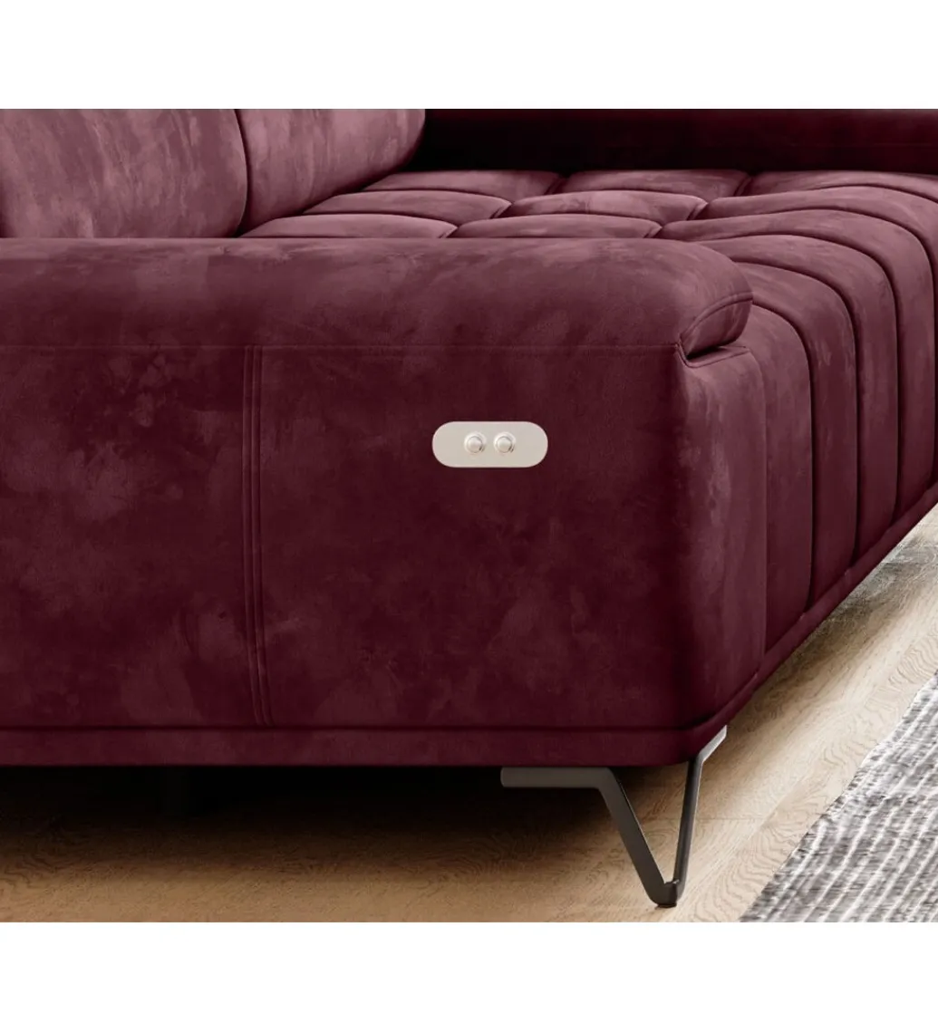Sofa PALLADIO 212 Cm Z Elektrycznie Wysuwanym Siedziskiem*Wersal Outlet
