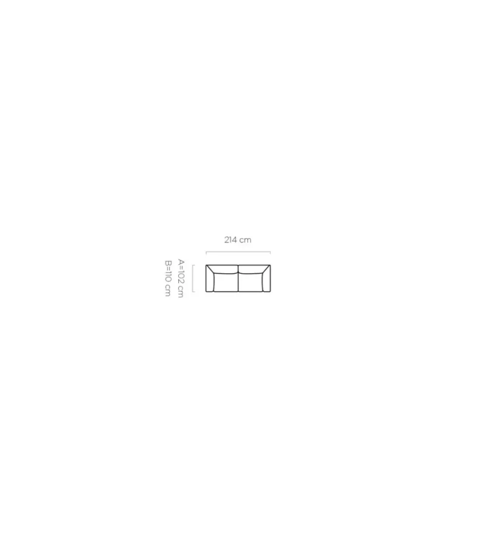 Sofa PALLADIO 212 cm z regulowanymi zagłówkami*Wersal Outlet
