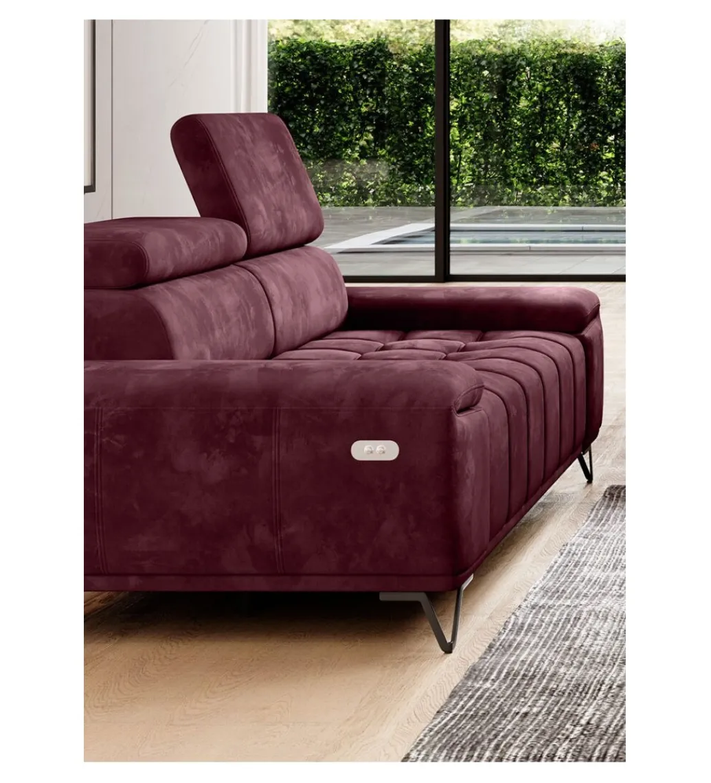 Sofa PALLADIO 194 cm Z Regulowanymi Zagłówkami*Wersal Outlet