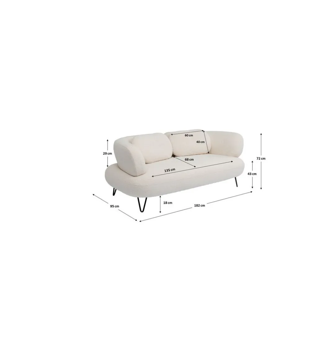 Sofa PEPPO 182 cm biała*KDesign New