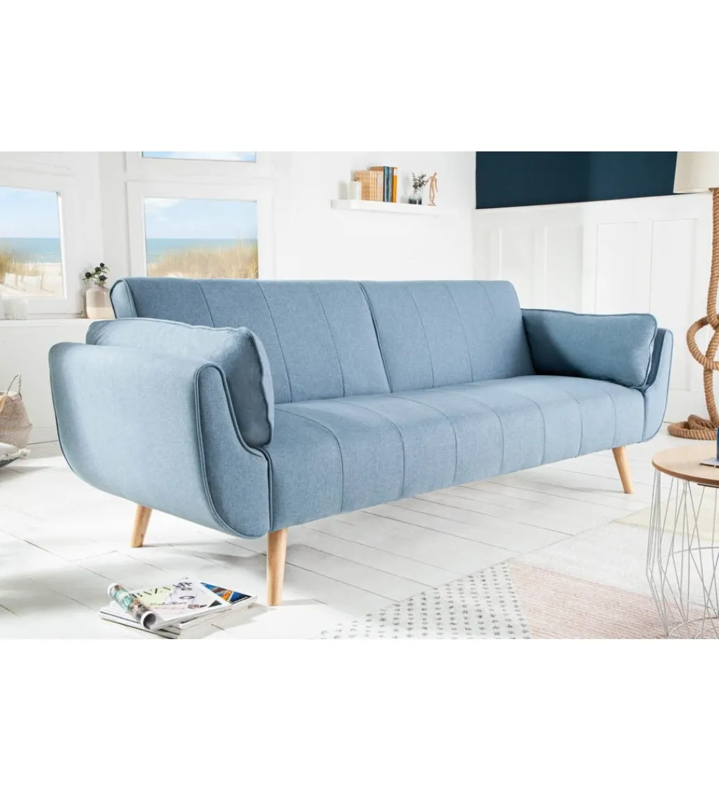 Sofa Rozkładana BELLA 215 Cm Jasnoniebieska Puella*Invicta Interior New