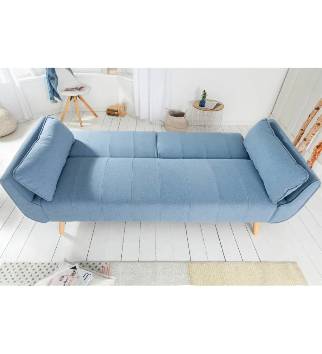 Sofa Rozkładana BELLA 215 Cm Jasnoniebieska Puella*Invicta Interior New