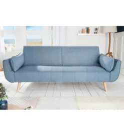 Sofa Rozkładana BELLA 215 Cm Jasnoniebieska Puella*Invicta Interior New