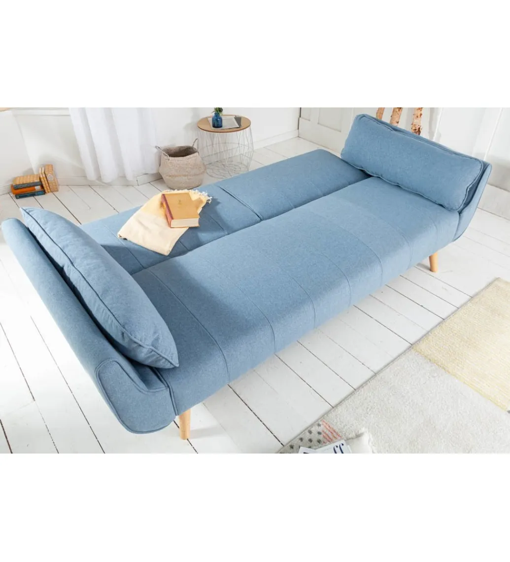 Sofa Rozkładana BELLA 215 Cm Jasnoniebieska Puella*Invicta Interior New
