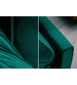 Sofa rozkładana BELLA 215 cm zielony aksamit Puella*Invicta Interior Sale
