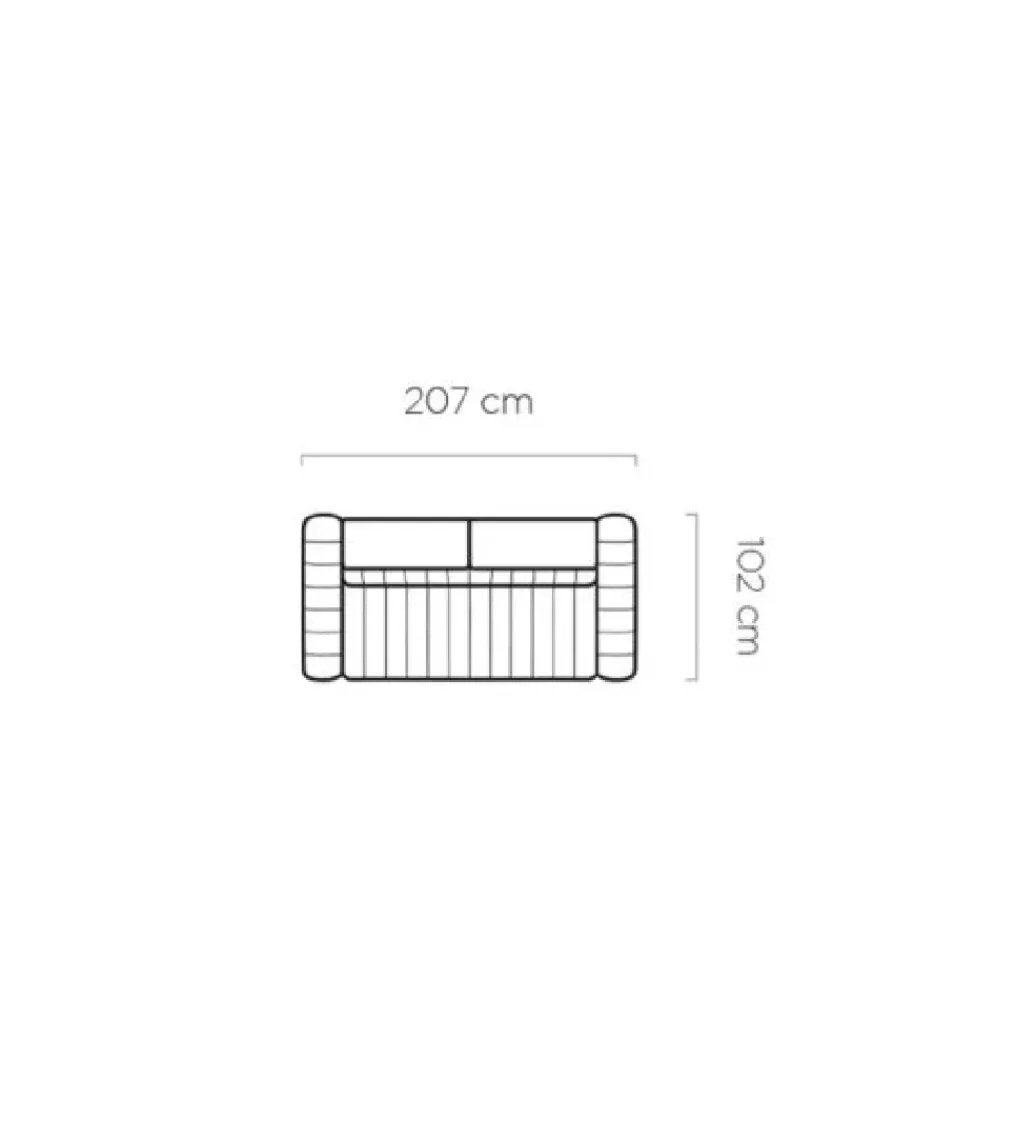 Sofa rozkładana GEMINI Gandi B 207 cm z funkcją spania*Wersal New