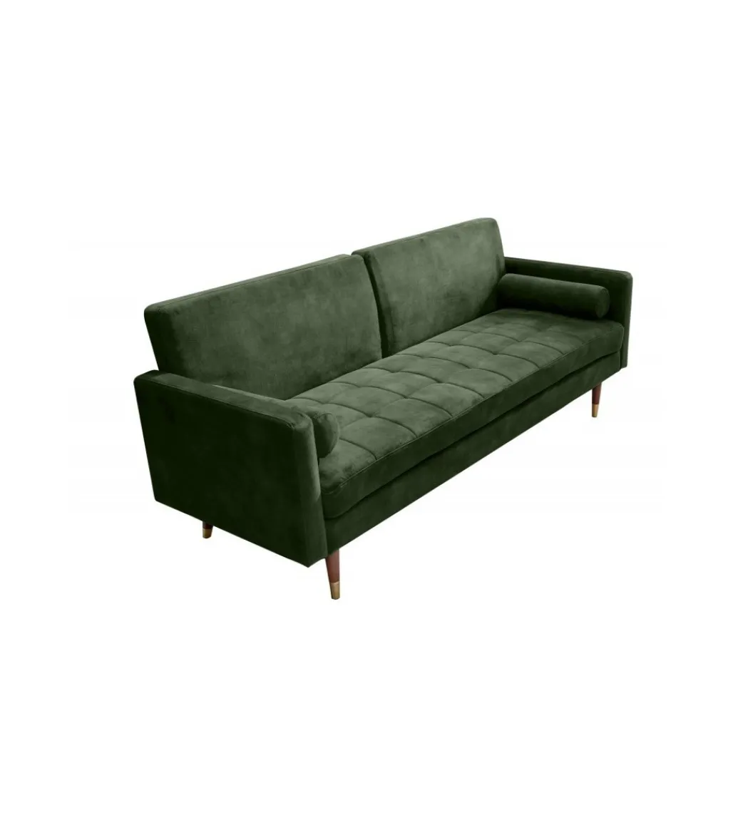 Sofa rozkładana MANILLA 196 cm ciemnozielona*Invicta Interior - przedsprzedaż New