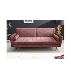 Sofa rozkładana MANILLA 196 cm różowa*Invicta Interior - przedsprzedaż