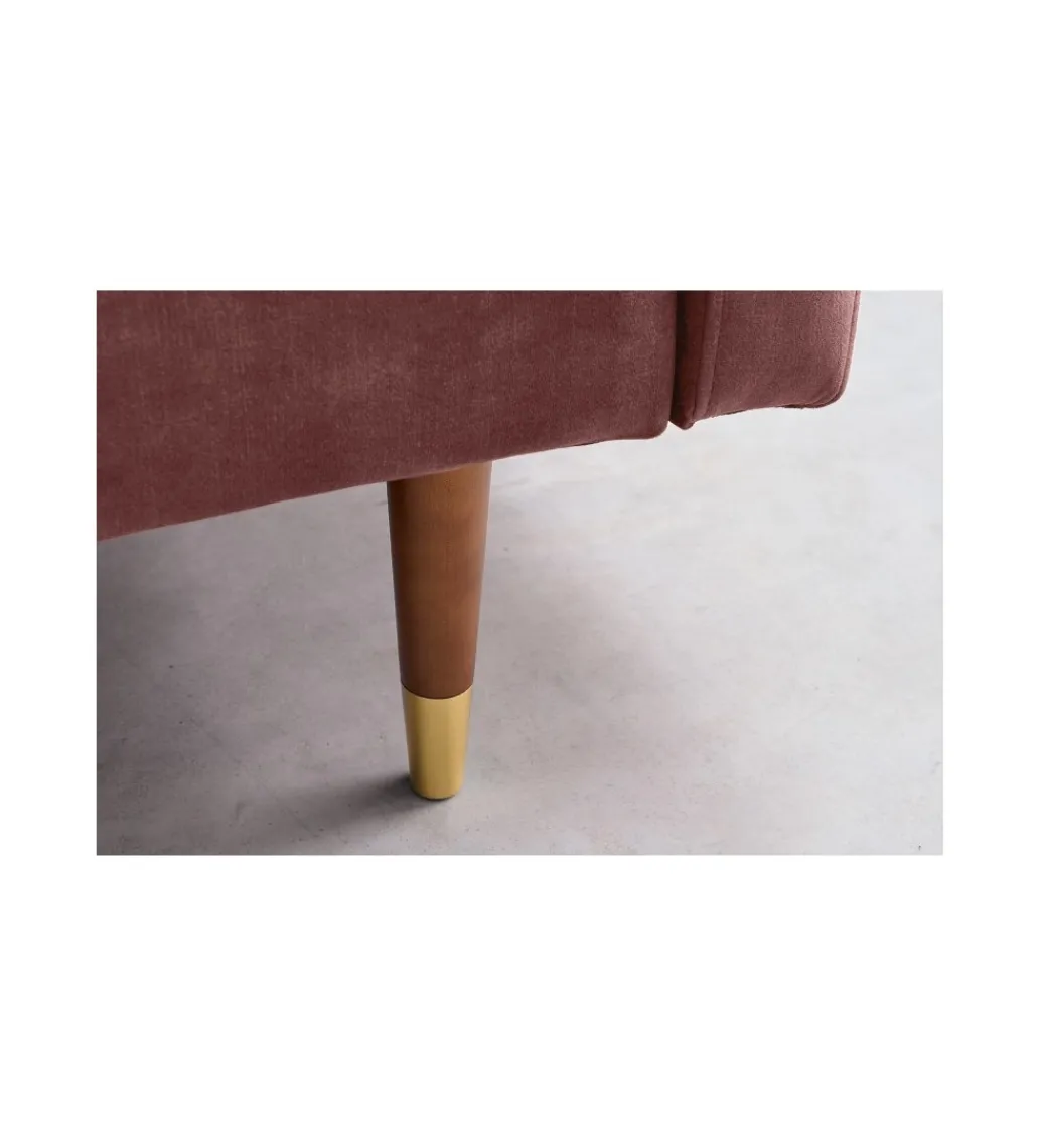 Sofa rozkładana MANILLA 196 cm różowa*Invicta Interior - przedsprzedaż
