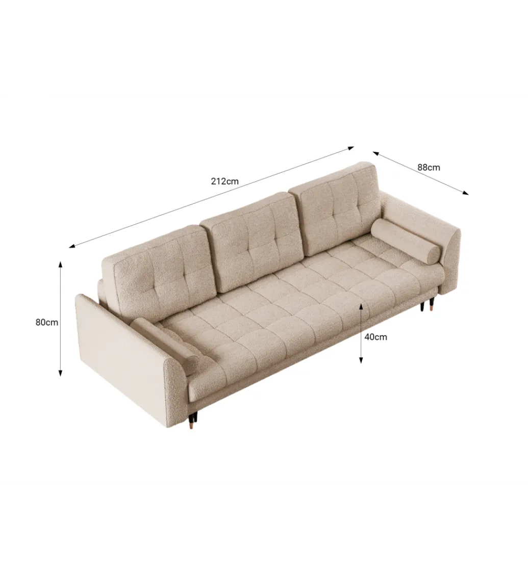 Sofa rozkładana OFELIA 212 cm z funkcją spania*ZDDESIGN Best