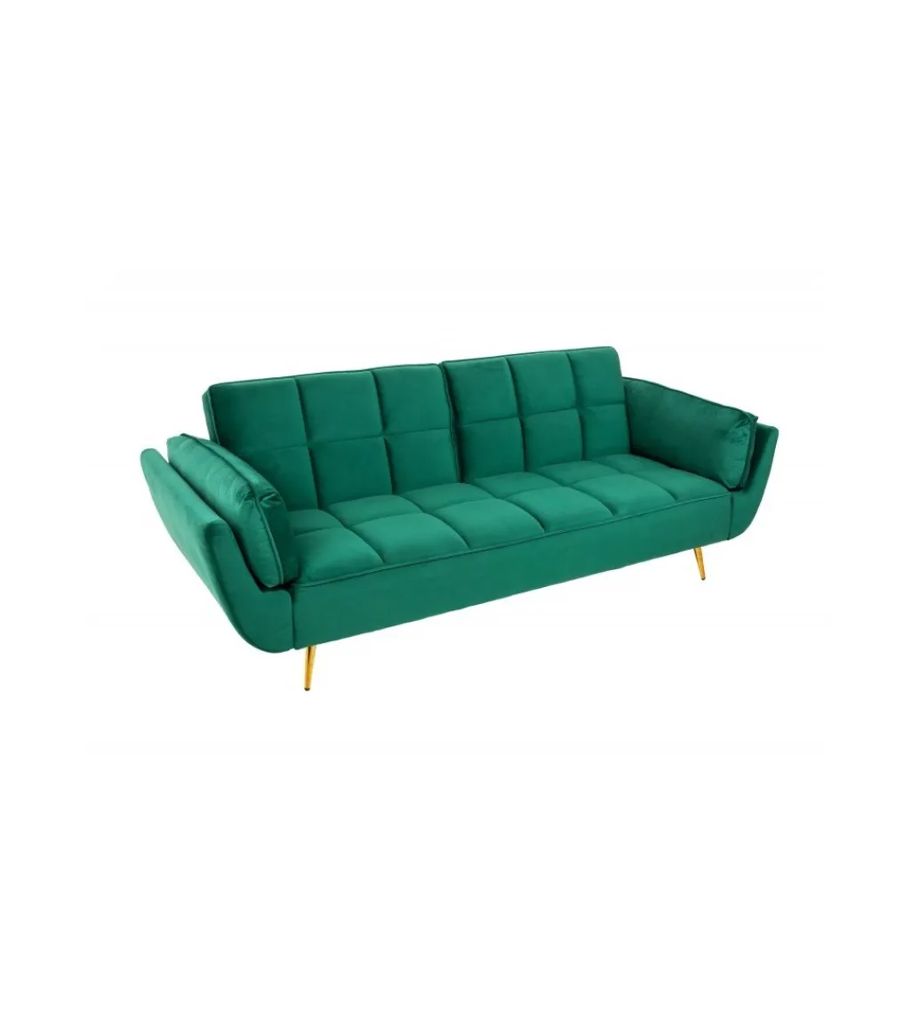 Sofa rozkładana OLIWIA 213 cm szmaragdowo-zielona*Invicta Interior Hot