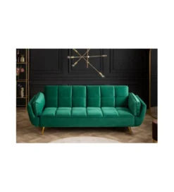Sofa rozkładana OLIWIA 213 cm szmaragdowo-zielona*Invicta Interior Hot
