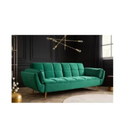 Sofa rozkładana OLIWIA 213 cm szmaragdowo-zielona*Invicta Interior Hot