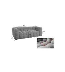 Sofa SALMANCA 240 cm żółta*KDesign Best