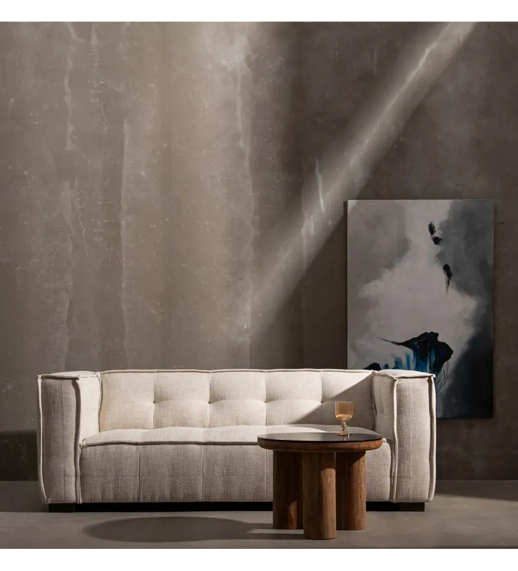 Sofa SIBARIS 218 cm beżowa*DENZO Outlet