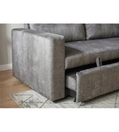 Sofa SMART 140 cm z funkcją spania welwet szary*Invicta Interior - przedsprzedaż Sale