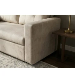 Sofa SMART 140 cm z funkcją spania welwet chmpagne beżowa*Invicta Interior - przedsprzedaż Best
