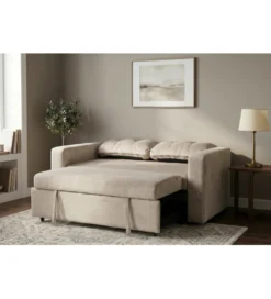 Sofa SMART 140 cm z funkcją spania welwet chmpagne beżowa*Invicta Interior - przedsprzedaż Best