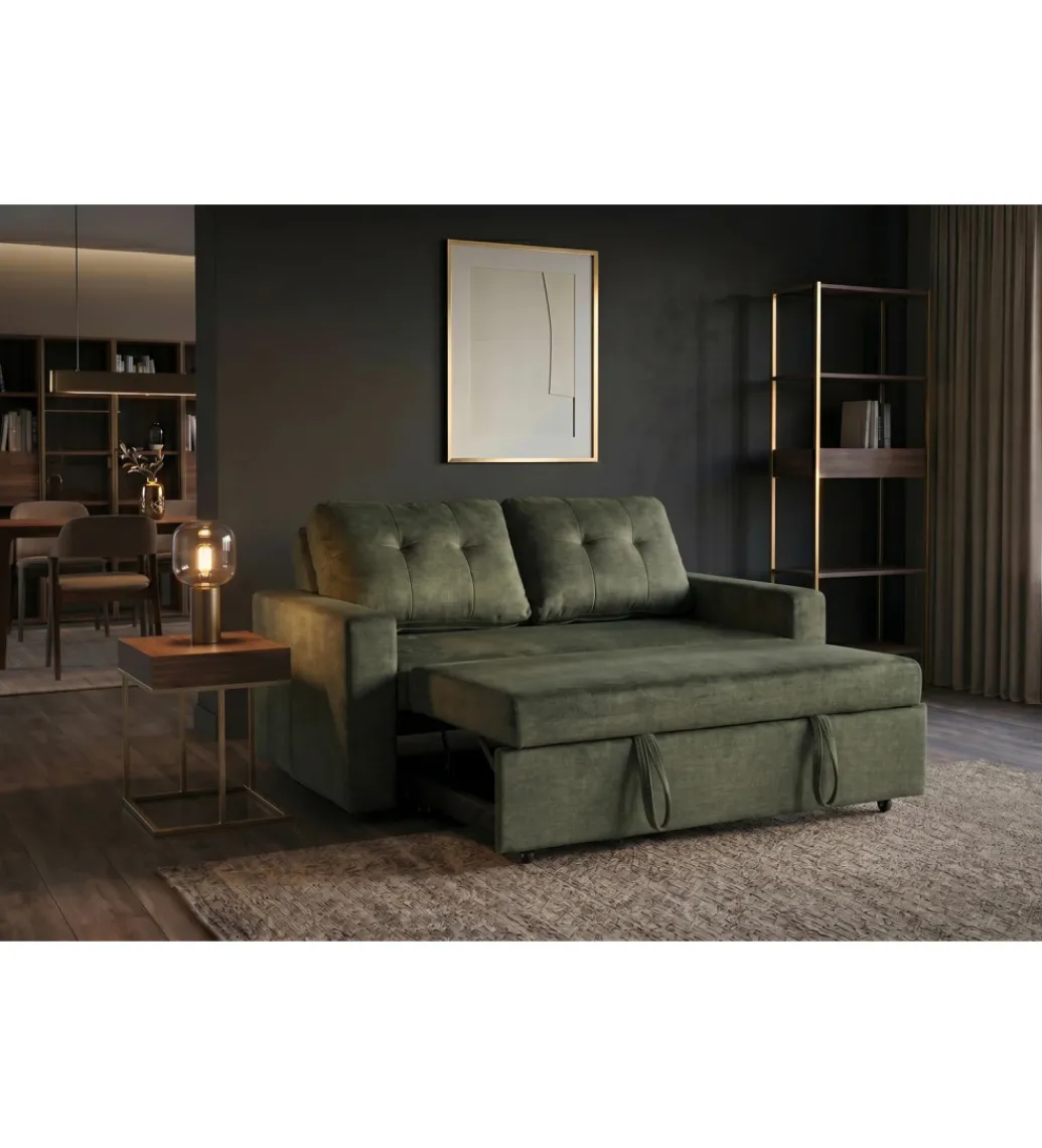 Sofa SMART 140 cm z funkcją spania zielony*Invicta Interior - przedsprzedaż Best