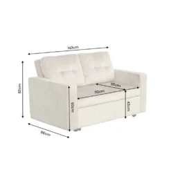 Sofa SMART 140 cm z funkcją spania zielony*Invicta Interior - przedsprzedaż Best