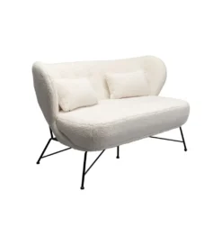 Sofa Snow 234 cm Bouclé biała*KARE Outlet