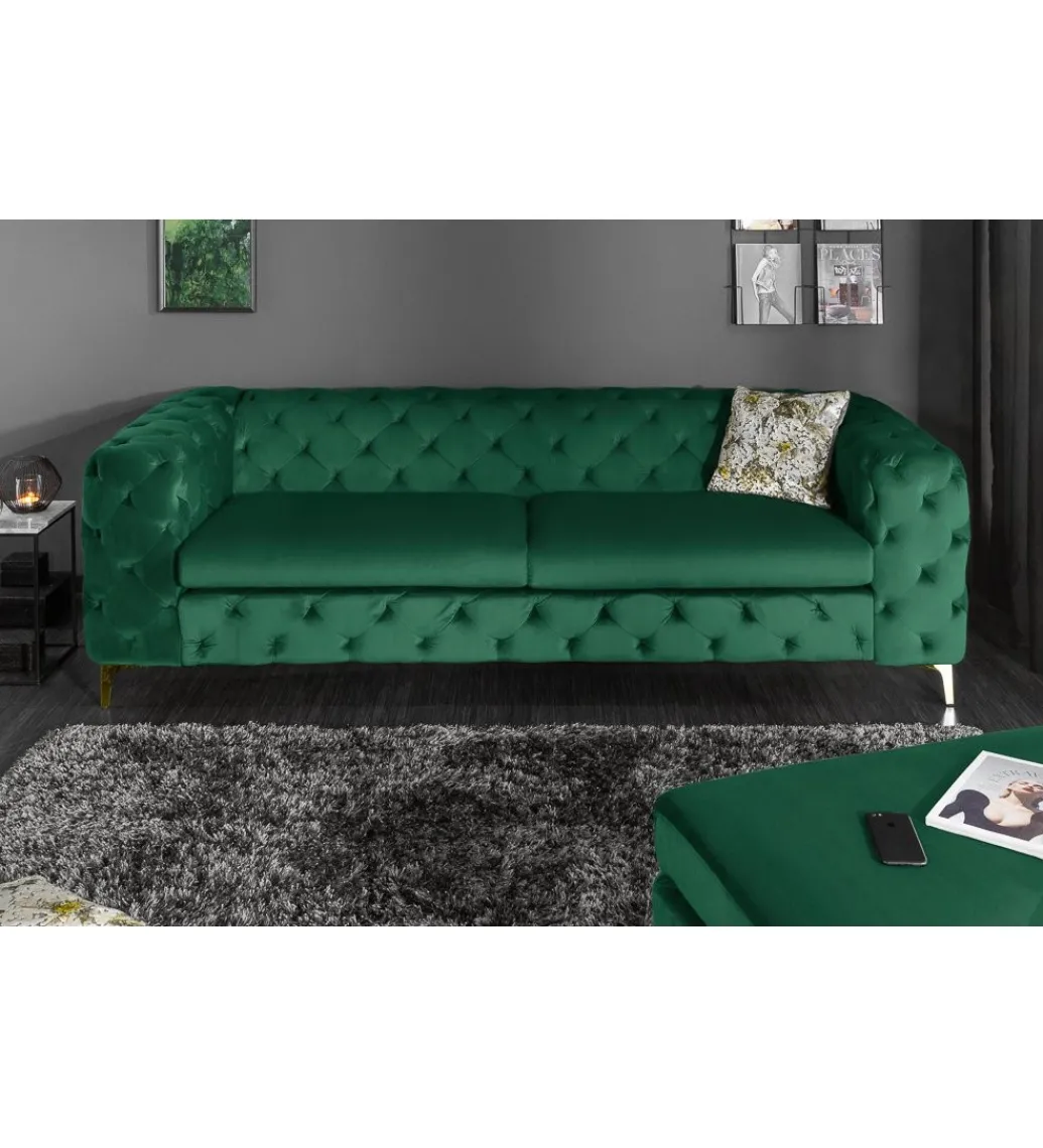 Sofa SOFIJA 240 cm szmaragdowa zieleń*Invicta Interior Best