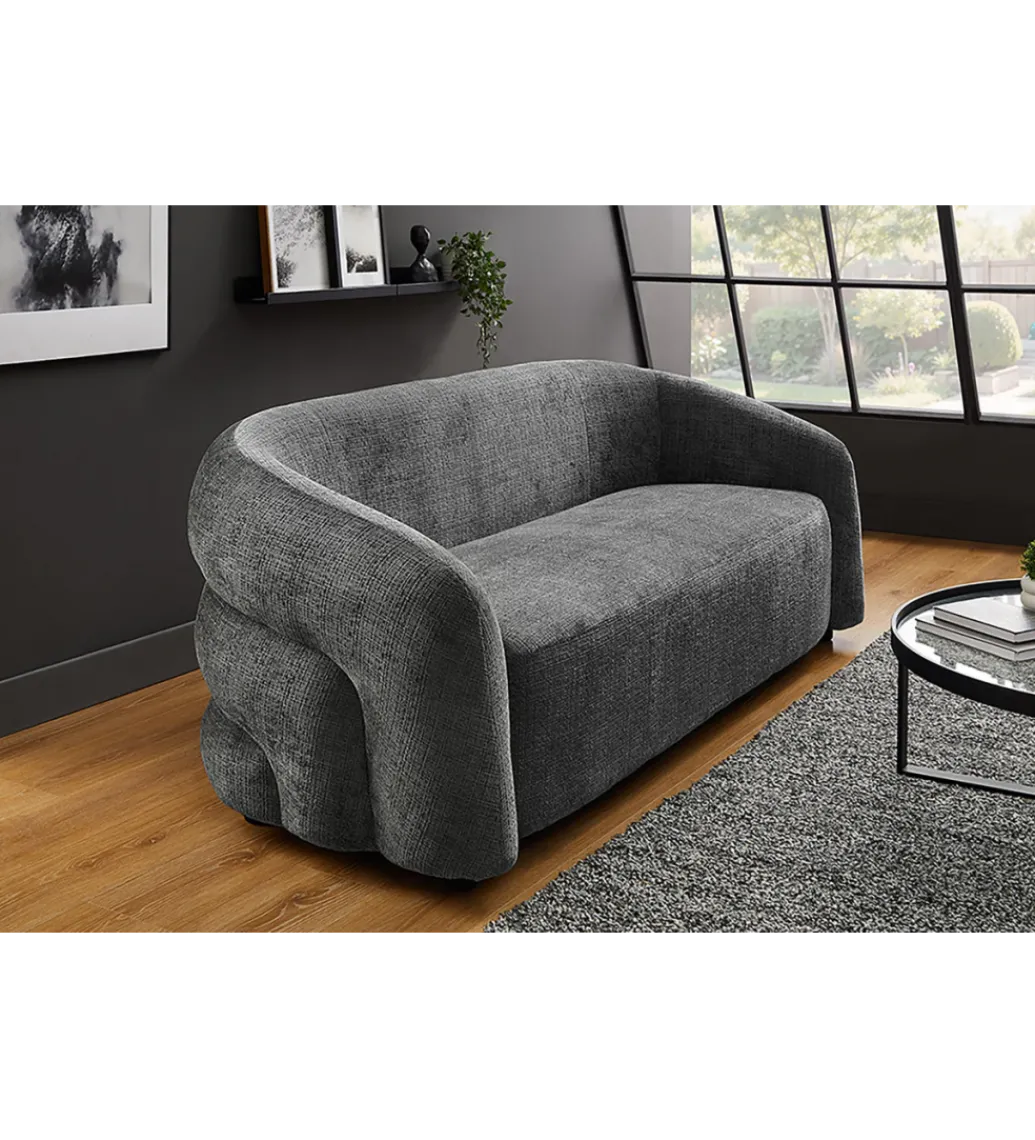 Sofa VOQUE 200 cm chenille szara*Invicta Interior Clearance