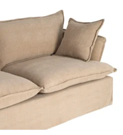 Sofa ZAPLASO 221 cm beżowa*Zona-Design Clearance