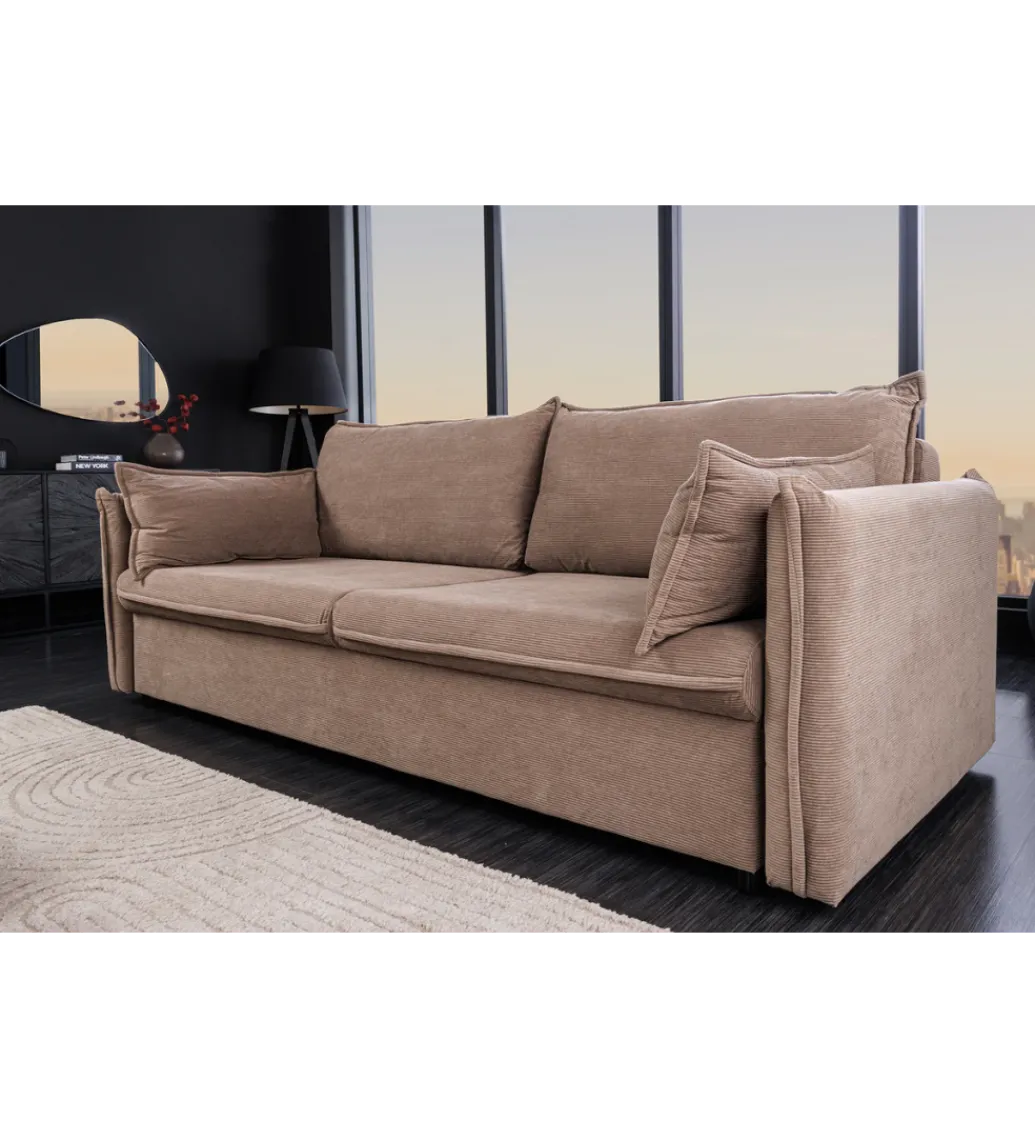 Sofa z funkcją spania APARTMENT 215 cm taupe*Invicta Interior New