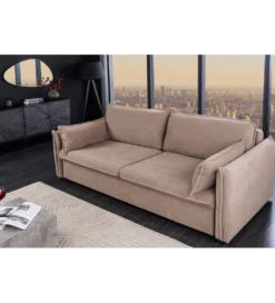 Sofa z funkcją spania APARTMENT 215 cm taupe*Invicta Interior New