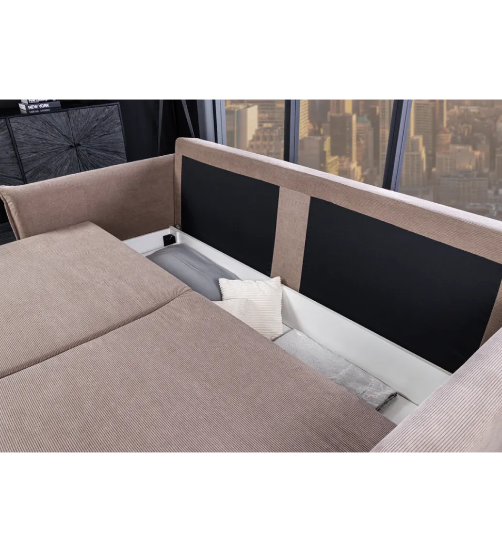 Sofa z funkcją spania APARTMENT 215 cm taupe*Invicta Interior New