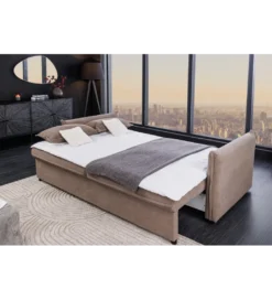 Sofa z funkcją spania APARTMENT 215 cm taupe*Invicta Interior New