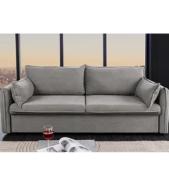 Sofa z funkcją spania APARTMENT 215 cm szara*Invicta Interior Best