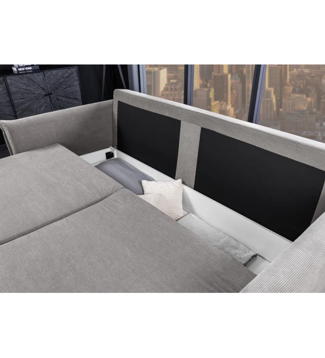 Sofa z funkcją spania APARTMENT 215 cm szara*Invicta Interior Best