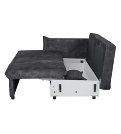 Sofa z funkcją spania APARTMENT 215 cm welur szara*Invicta Interior Best