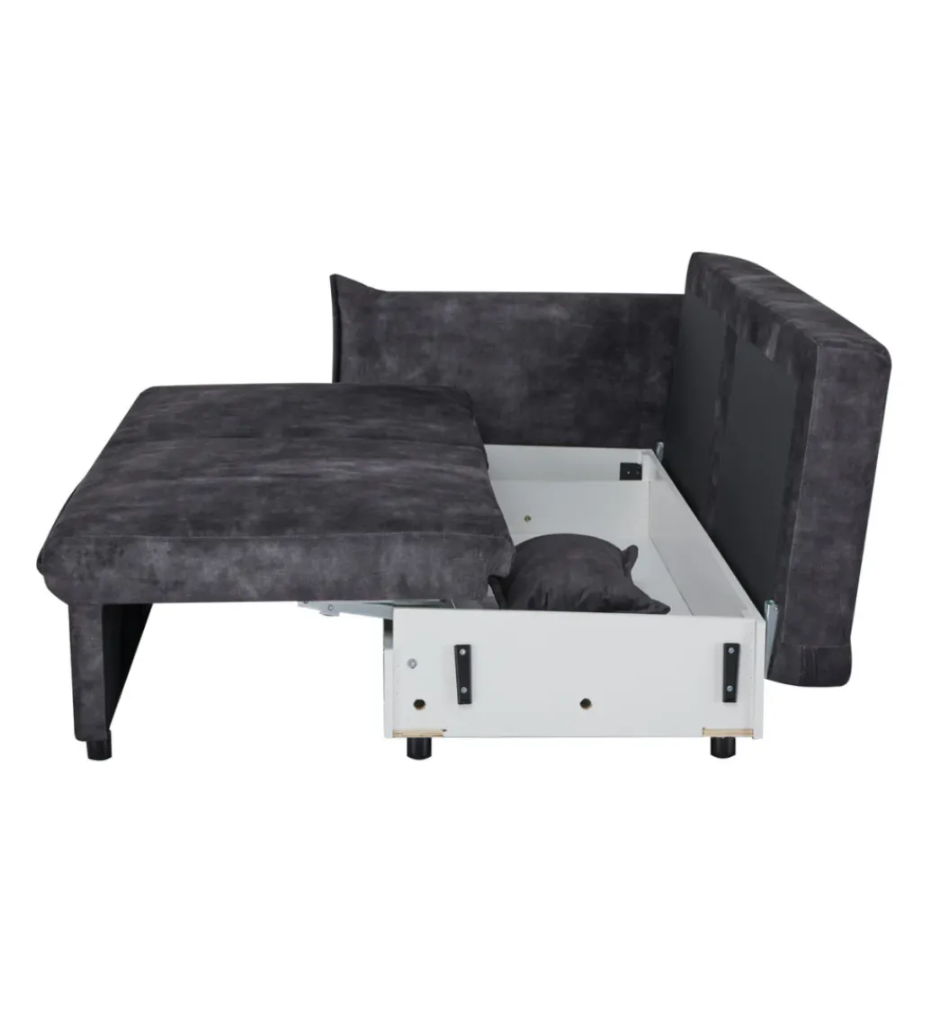 Sofa z funkcją spania APARTMENT 215 cm welur szara*Invicta Interior Best