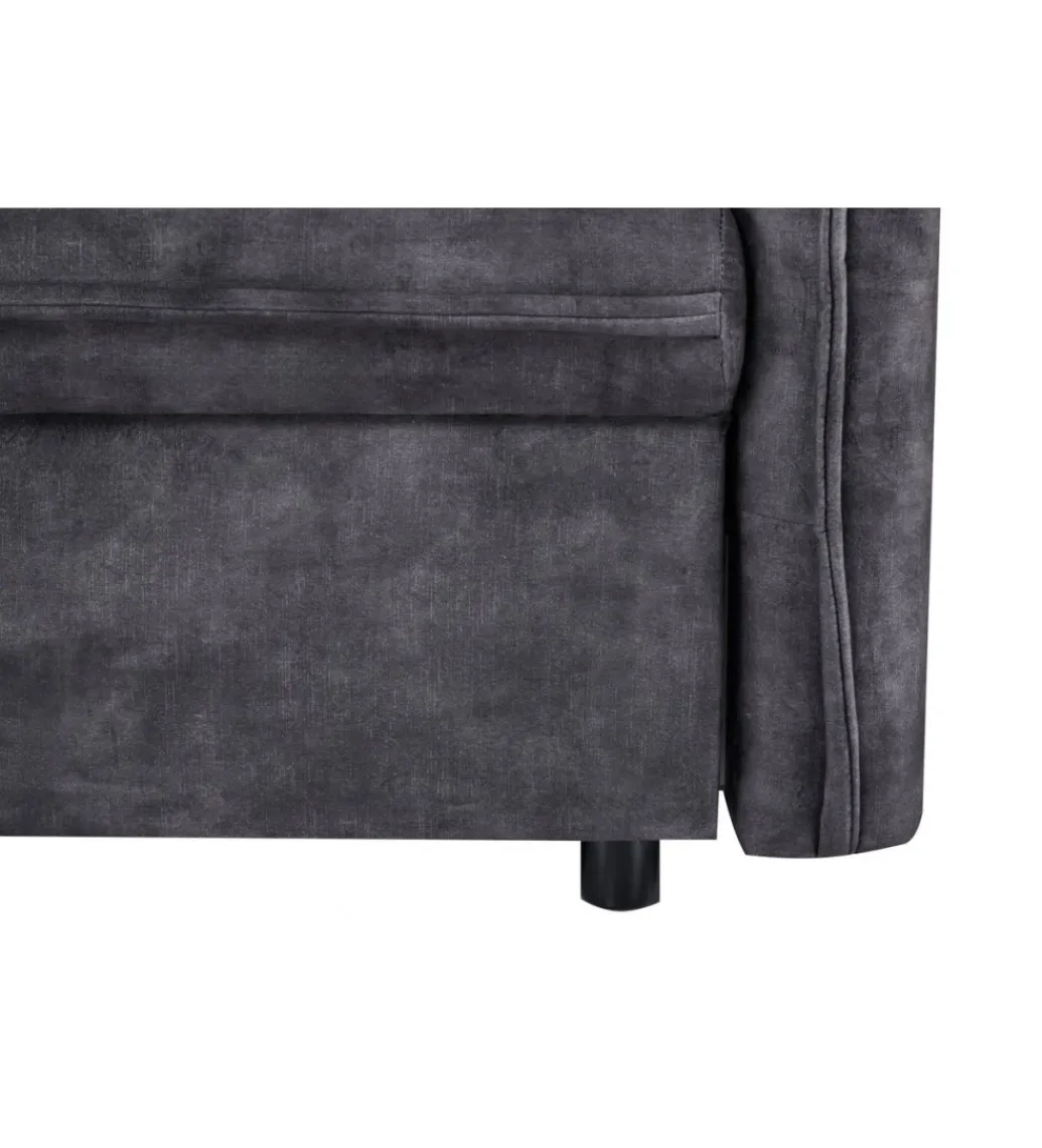 Sofa z funkcją spania APARTMENT 215 cm welur szara*Invicta Interior Best
