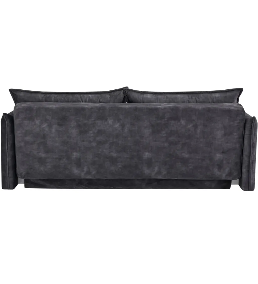 Sofa z funkcją spania APARTMENT 215 cm welur szara*Invicta Interior Best