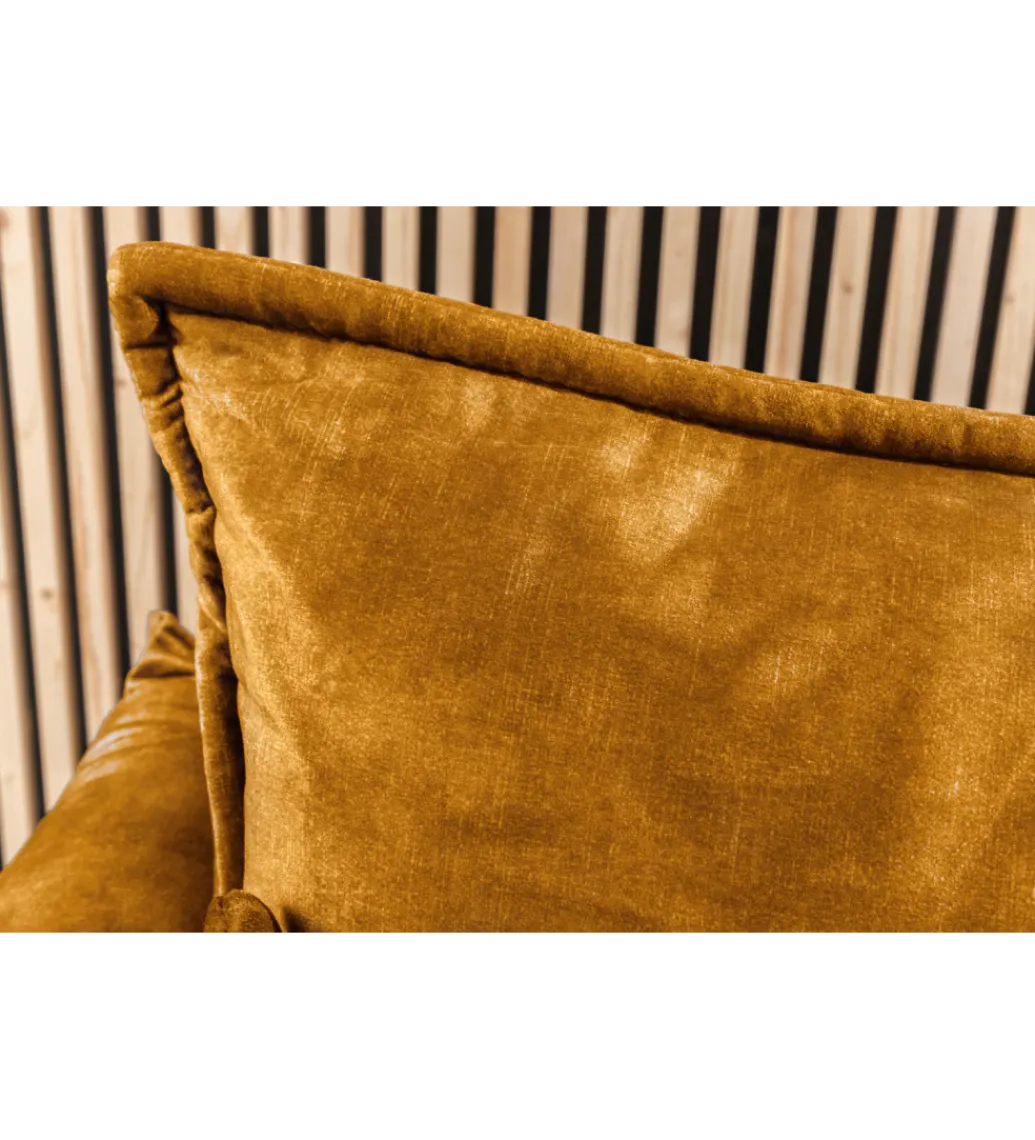 Sofa z funkcją spania APARTMENT 215 cm welur musztardowa*Invicta Interior Discount