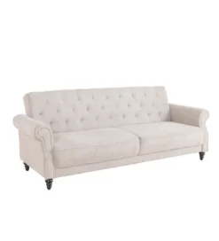 Sofa z funkcją spania MAISON BELLE AFFAIRE 220 cm boucle beżowe*Invicta Interior Hot