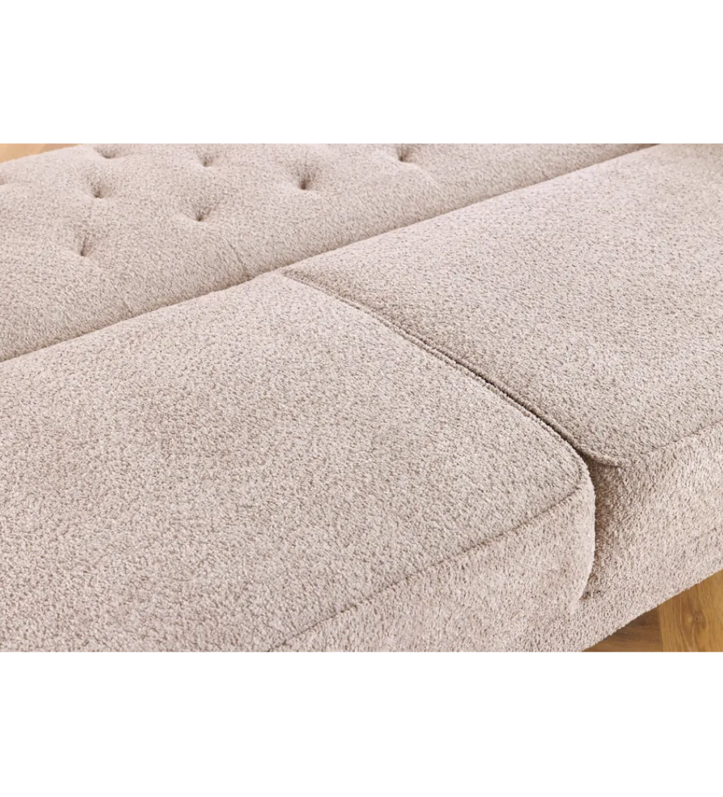 Sofa z funkcją spania MAISON BELLE AFFAIRE 220 cm boucle beżowe*Invicta Interior Hot