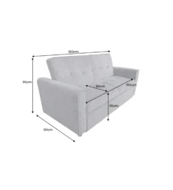 Sofa z funkcją spania SMART 180 cm cord szary*Invicta Interior - przedsprzedaż Discount