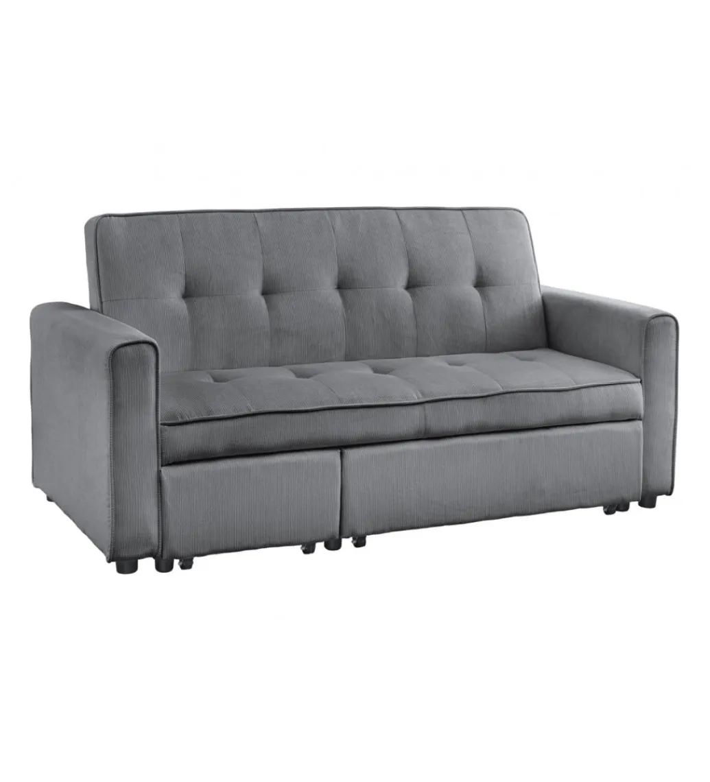 Sofa z funkcją spania SMART 180 cm cord szary*Invicta Interior - przedsprzedaż Discount