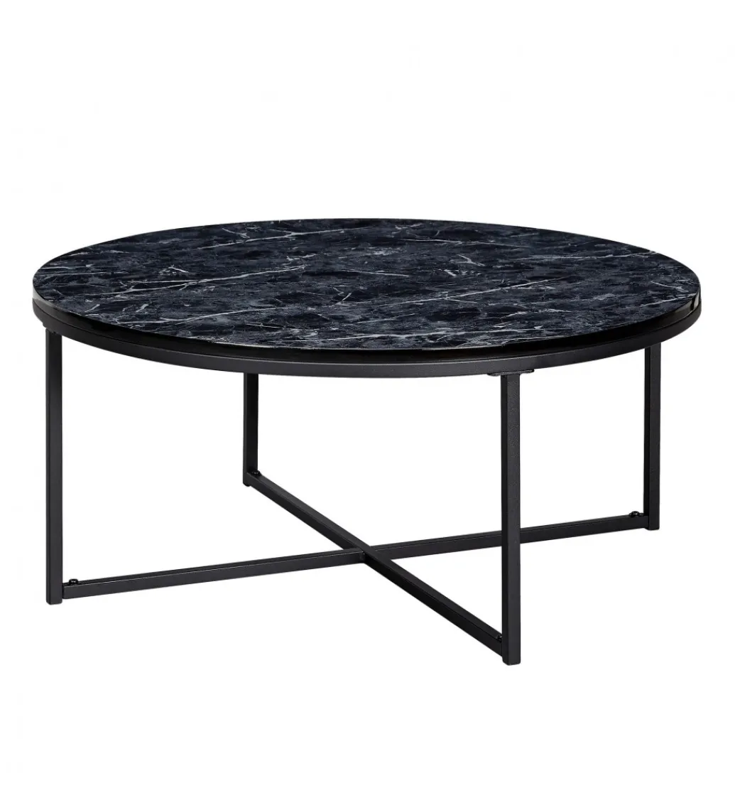 Solik kawowy NIOZOS 80 cm w optyce czarnego marmuru*WOHNLING, GERMANY Best