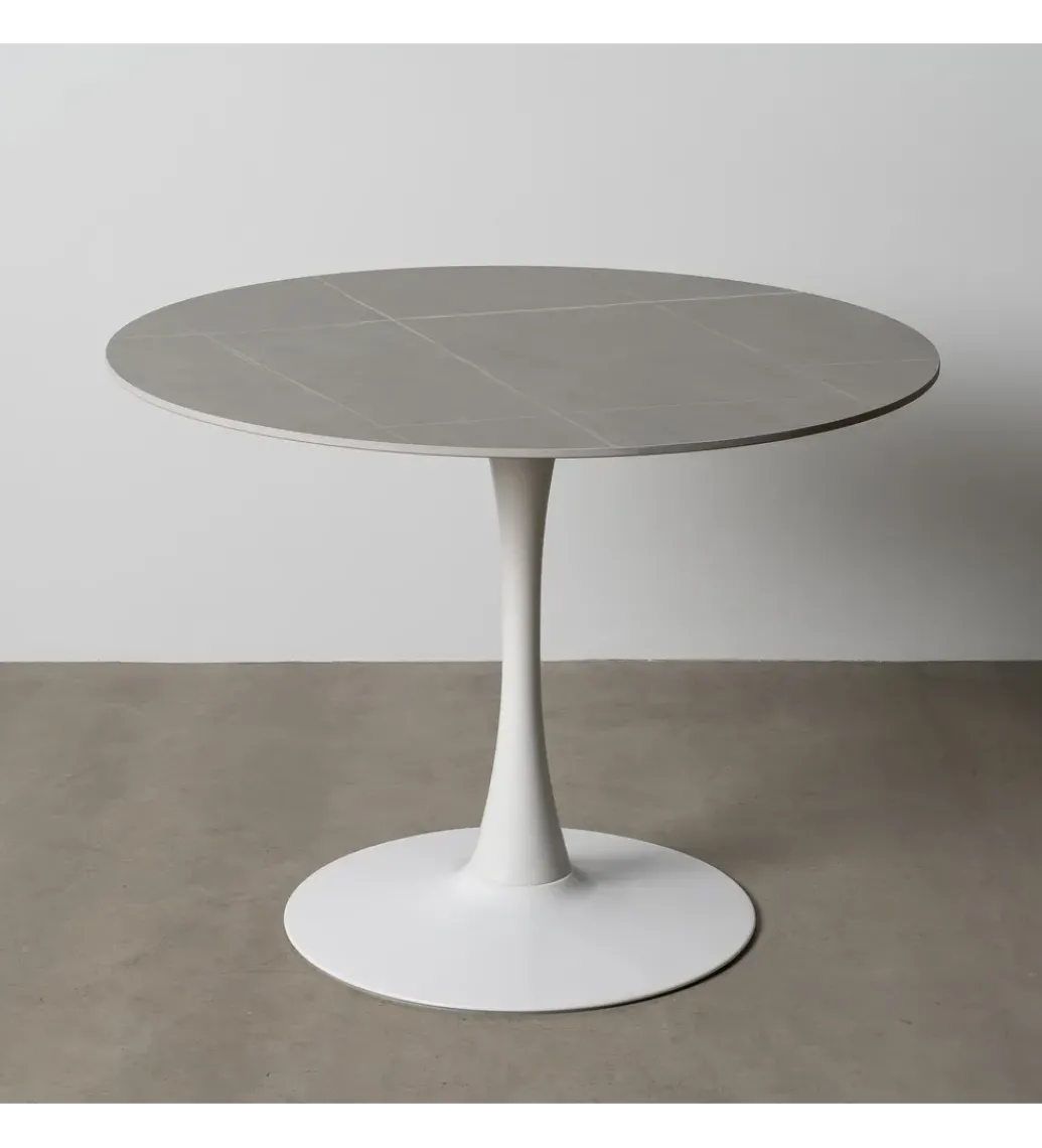 Stół AGAT 100 cm biały szary blat*Zona-Design
