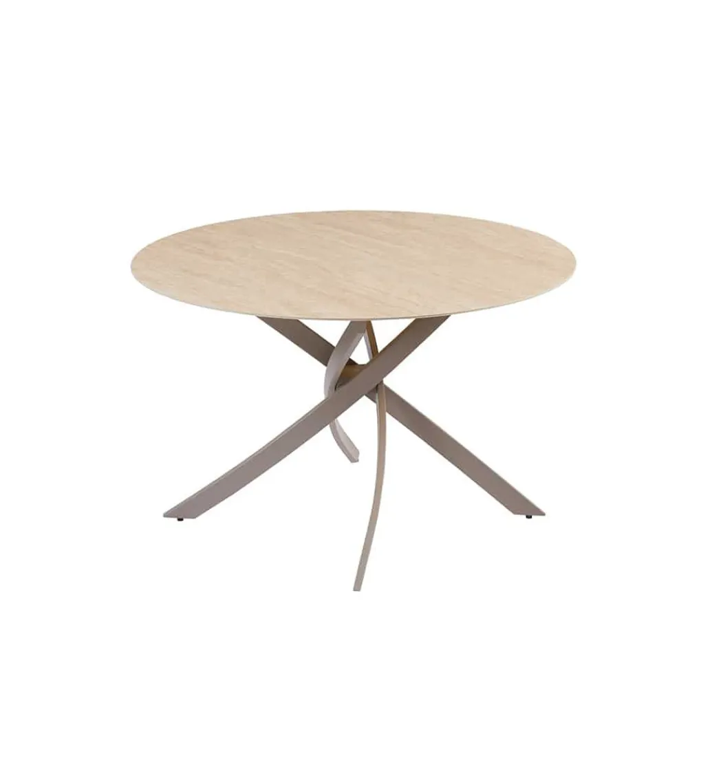 Stół ALPINE 120 cm ceramika w optyce trawertynu*Invicta Interior Clearance