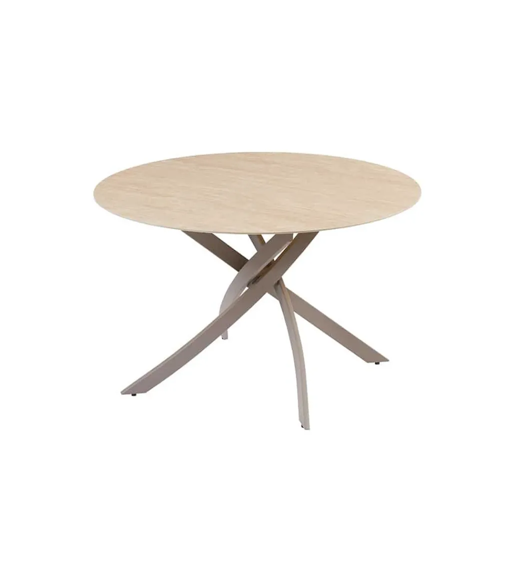 Stół ALPINE 120 cm ceramika w optyce trawertynu*Invicta Interior Clearance