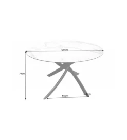 Stół ARKANSAS 120 cm ceramika antracytowy*Invicta Interior Sale