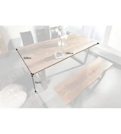 Stół ARKTYKA Mammut 200 cm drewno akacja honey*Invicta Interior Sale
