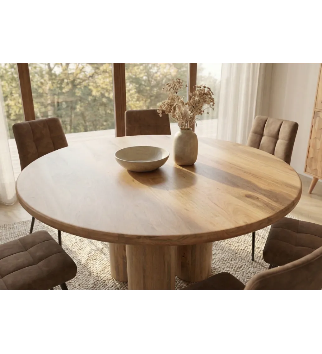 Stół ART DECO 140 cm drewno mango nautralny*Invicta Interior Outlet